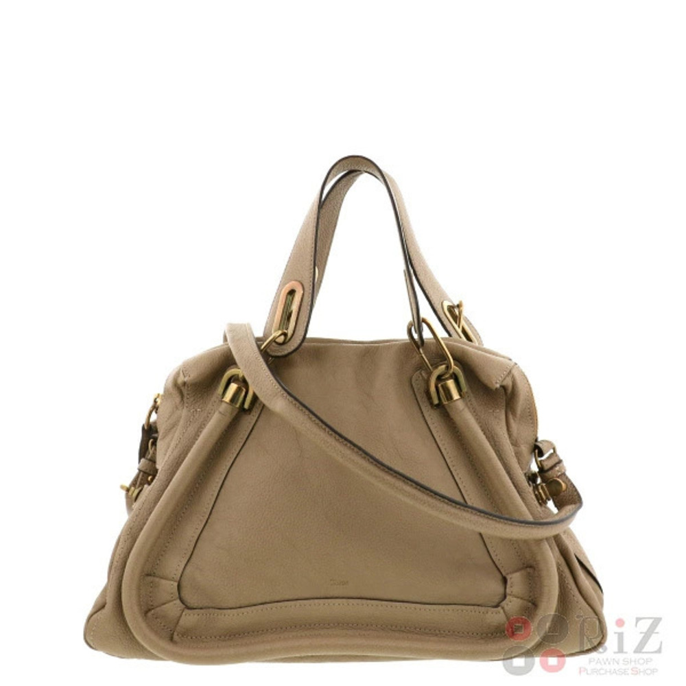 CHLOE Paraty Shoulder Bag Messenger Beige